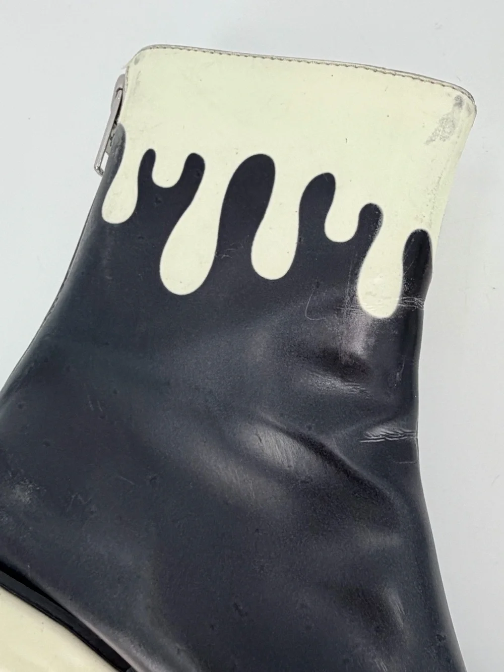 Current Mood Glow In The Dark Chunky Platform Rave Heels Lava Boots 7 FLAWS